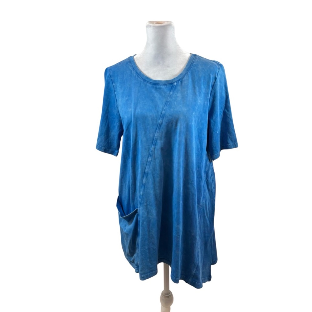 Brand new with Tags Logo by Lori Goldstein Sun Faded‎ Cotton Asymmetrical Top Sm